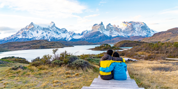 Couple at Torres del Paine Patagonia